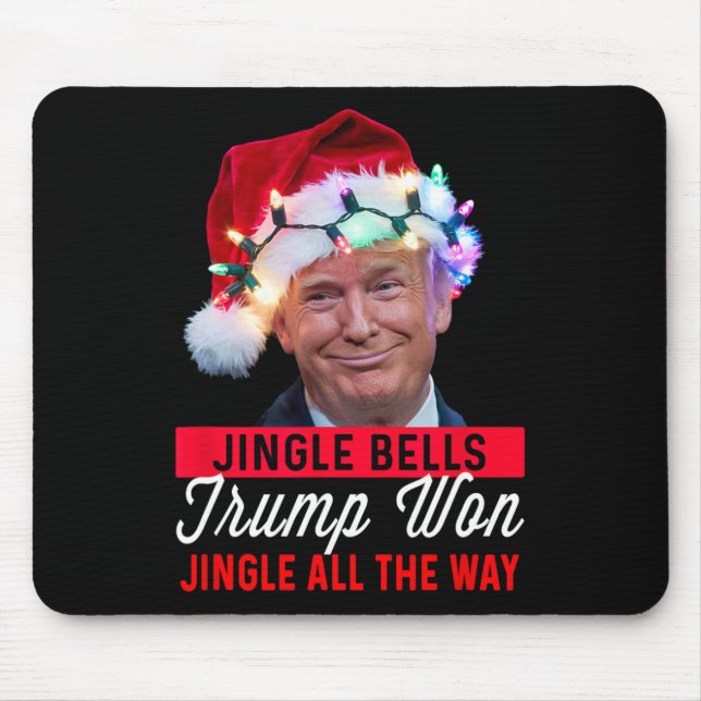Trump Christmas Shirt Jingle Bells Funny Trump Won Mousepad (Vorne)