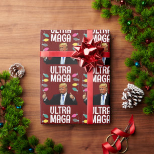 TRUMP CHRISTMAS ULTRA MAGA WRAPPING PAPIER GESCHENKPAPIER