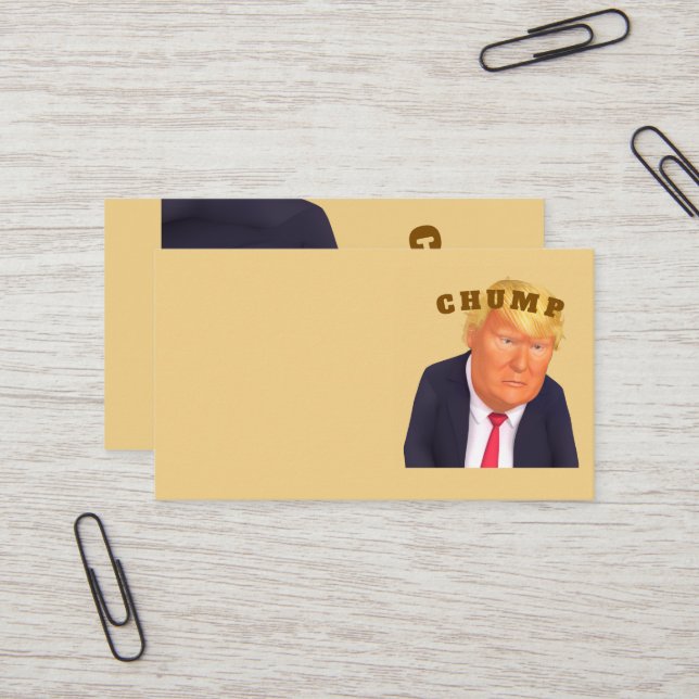 Trump/Chump Business Card Visitenkarte (Vorderseite/Rückseite Beispiel)