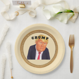 Trump/Chump-Papierteller Pappteller