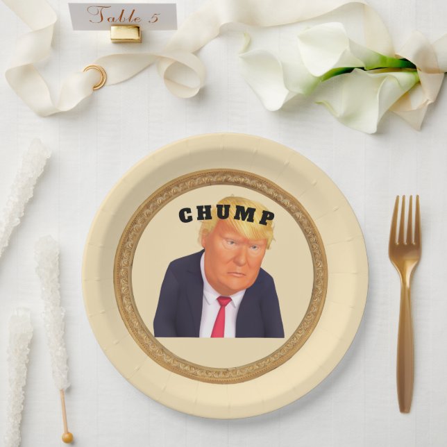 Trump/Chump-Papierteller Pappteller (Hochzeit)