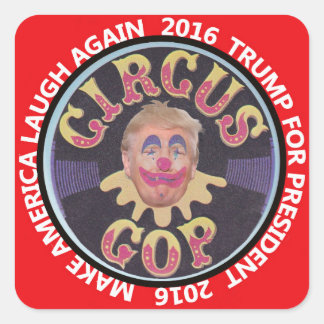 Trump Clown Quadratischer Aufkleber