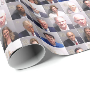 Trump Co-Beklagter Mugshots Geschenkpapier