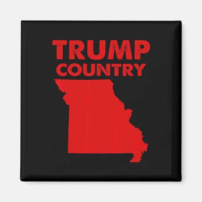 Trump Country Missouri Red Staat Map Republikanisc Magnet (Vorne)