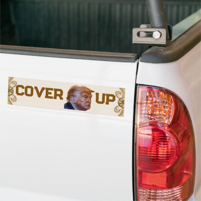 Trump Cover Up Bumper Sticker Autoaufkleber (Auf Lkw)