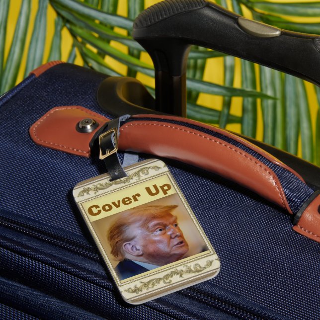 Trump/Cover Up Luggage Tag Gepäckanhänger (Vorderseite Insitu 1)