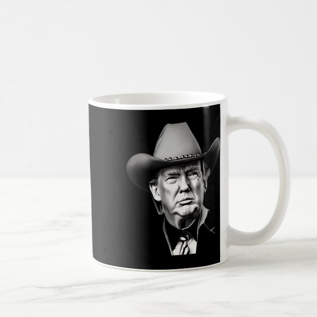 Trump Cowboy Western Präsident Sie verpassen Me ye Kaffeetasse (Rechts)