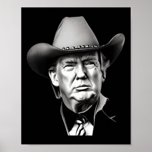 Trump Cowboy Western Präsident Sie verpassen Me ye Poster
