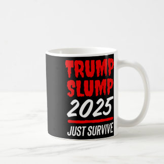 Trump-Crash 2025 Überleben - Blutroter Aktienmarkt Kaffeetasse