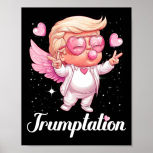 Trump Cupid Bow und Arrow Valentine Funny Poster