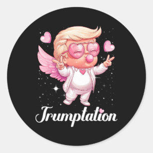 Trump Cupid Bow und Arrow Valentine Funny Runder Aufkleber