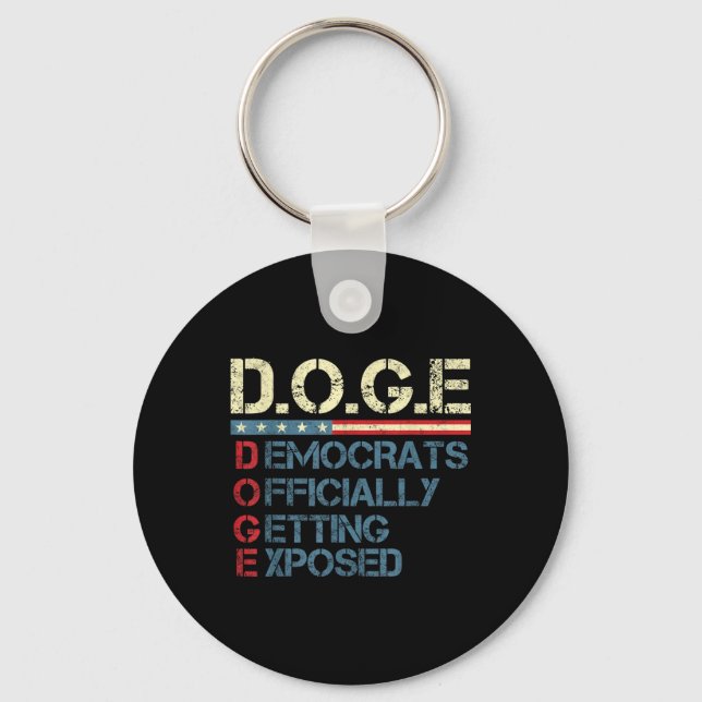Trump D.o.g.e Doge Department of Government Schlüsselanhänger (Vorderseite)