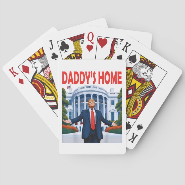Trump Daddys Zuhause Spielkarten (Rückseite)