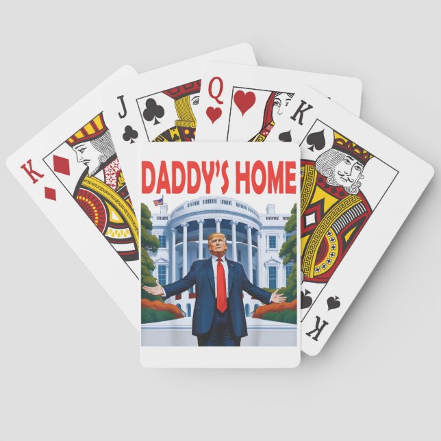 Trump Daddys Zuhause White House Geschenk Spielkarten (Rückseite)