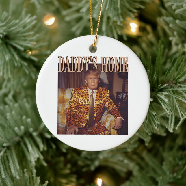 Trump Daddys Zuhause White House | Trump-Geschenk Keramik Ornament (Baum)
