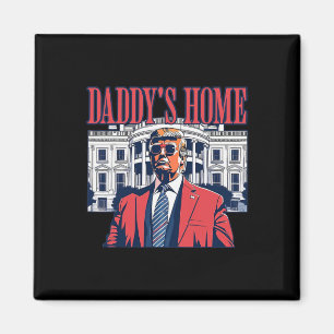 Trump Daddys Zuhause White House USA Flag VI Magnet