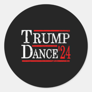 Trump Dance 2024 Trump Vance Funny Republican Poli Runder Aufkleber