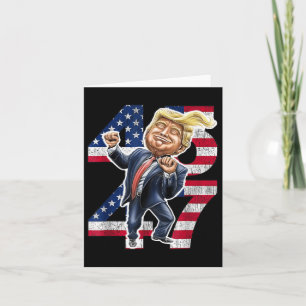 Trump Dance 45 47 American Flag Trump 2024 Karte