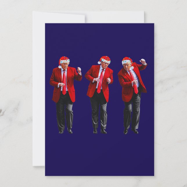 Trump Dance Christmas Card Feiertagskarte (Vorderseite)
