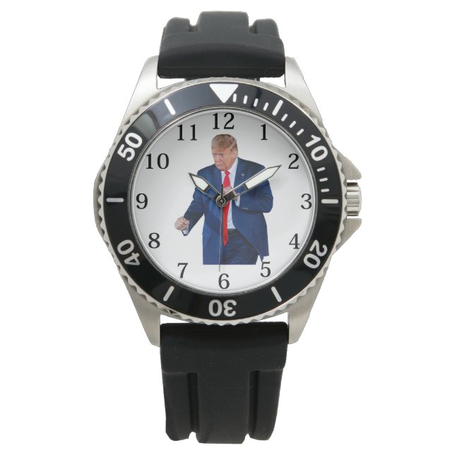 Trump Dance Funny Armbanduhr (Vorderseite)