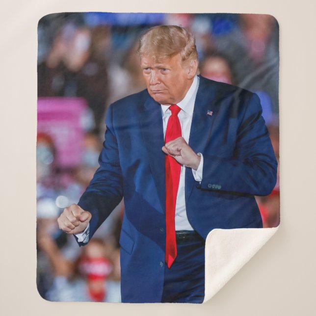 Trump Dance Funny Sherpadecke (Vorderseite)