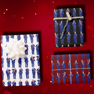 Trump Dance   Funny Trump tanzt Geschenk Geschenkpapier Set