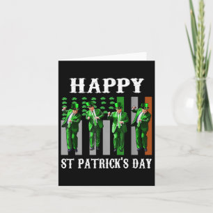 Trump Dance Happy St Patricks Day Lucky Kleeblatt Karte