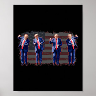 Trump Dance Pro Trump 2024 Trump Präsident Mega 45 Poster