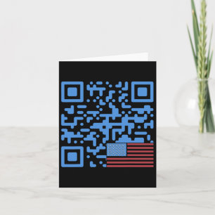 Trump Dance Qr Code Vintag US-Flagge Trump -Elefan Karte