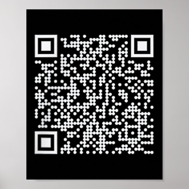 Trump Dance Qr Funny Präsident Trump Tanzcode Poster (Vorne)