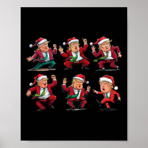 Trump Dance Santa Claus Weihnachten Weihnachten We Poster