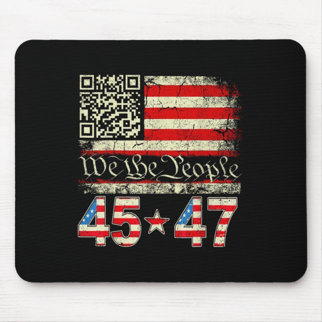 Trump Dance Troll Qr Funny Trump Dance Code Retro  Mousepad (Vorne)