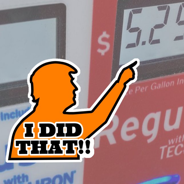 Trump "DAS HABE ICH GETAN!" Silhouette Orange Viny Aufkleber (Von Creator hochgeladen)