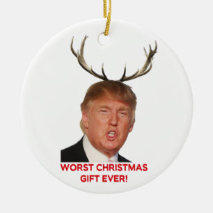 Trump, das schlimmste Weihnachtsgeschenk aller Zei Keramikornament