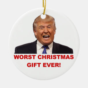Trump, das schlimmste Weihnachtsgeschenk aller Zei Keramikornament