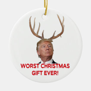Trump, das schlimmste Weihnachtsgeschenk aller Zei Keramikornament