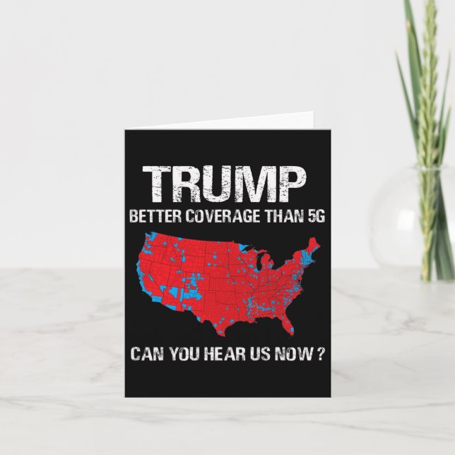 Trump deckt besser ab als 5g Funny Electoral Map Karte (Vorderseite)