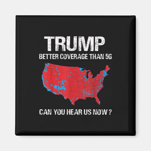 Trump deckt besser ab als 5g Funny Electoral Map Magnet (Vorne)