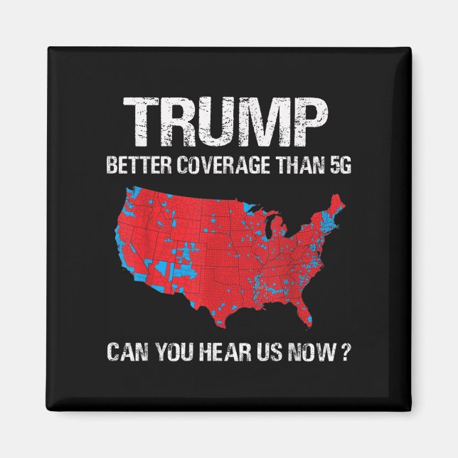 Trump deckt besser ab als 5g Funny Electoral Map Magnet (Vorne)