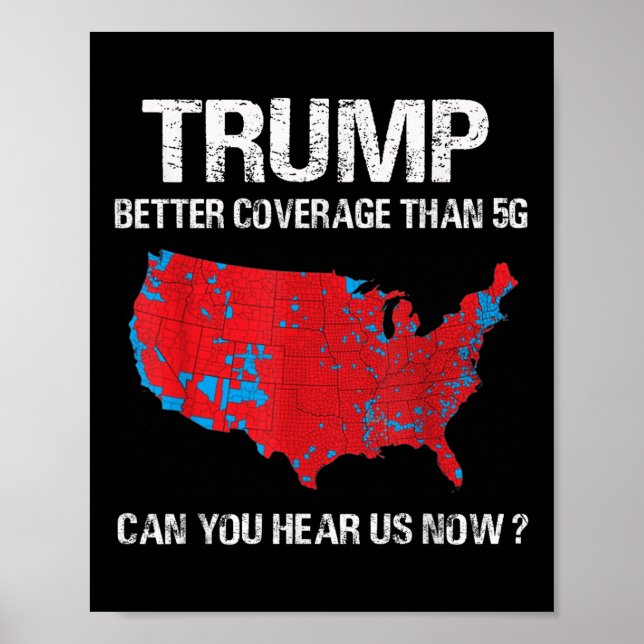 Trump deckt besser ab als 5g Funny Electoral Map Poster (Vorne)