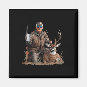 Trump Deer Jagd Donald Trump Old School Camoufl Magnet