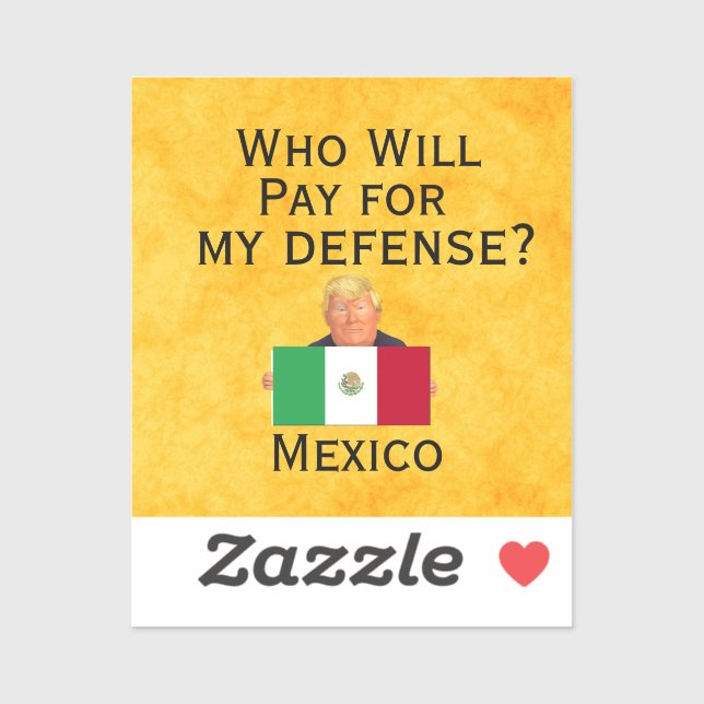 Trump Defense Custom-Cut Vinyl Sticker (Blatt)