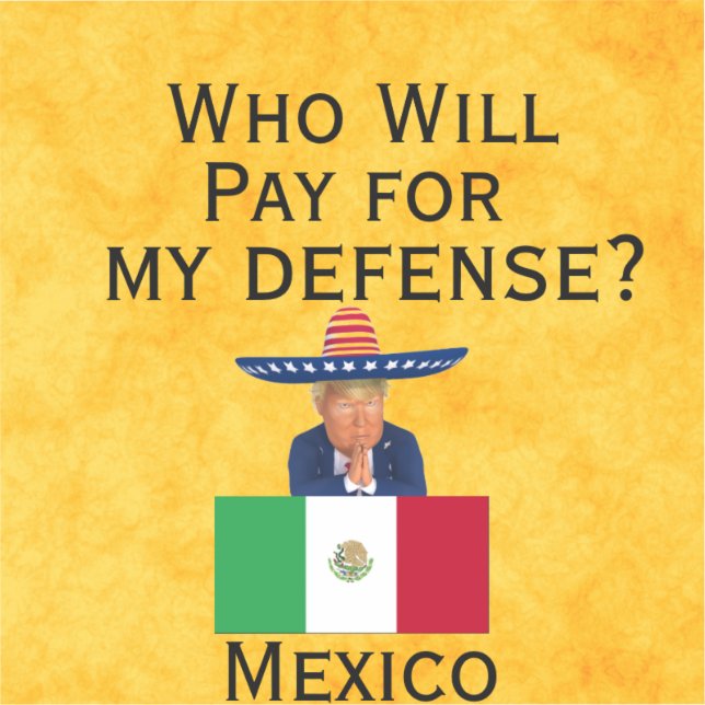 Trump Defense Custom-Cut Vinyl Sticker (Vorderseite)