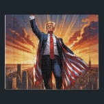 Trump, der amerikanische Superheld Jigsaw Puzzle" Puzzle<br><div class="desc">"Zusammen mit diesem Puzzle,  in dem Trump als Superheld auftritt,  ein Bild amerikanischer Stärke zusammenstellen. Eine lustige und inspirierend Herausforderung für alle."</div>