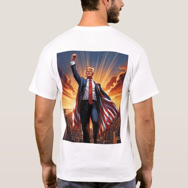 Trump der amerikanische Superhero-T - Shirt" T-Shirt (Rückseite)