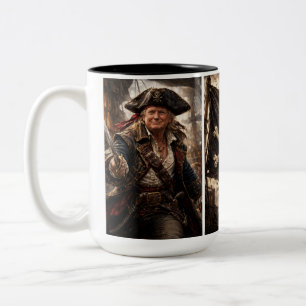Trump der Pirat Zweifarbige Tasse