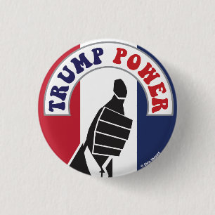TRUMP DES POWER-DAUMENS HERAUF 60er Button