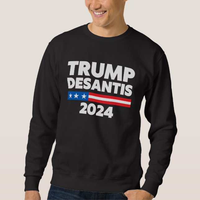 Trump Desantis 2024 USA Politischer Humor Sweatshirt (Vorderseite)