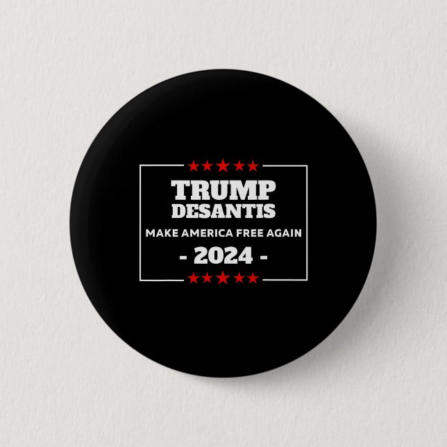 Trump Desantis Mach Amerika Florida Wahl 24  Button (Vorderseite)