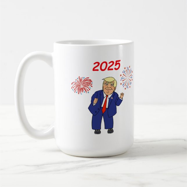 Trump Design tanzen - 2025 Kaffeetasse (Links)